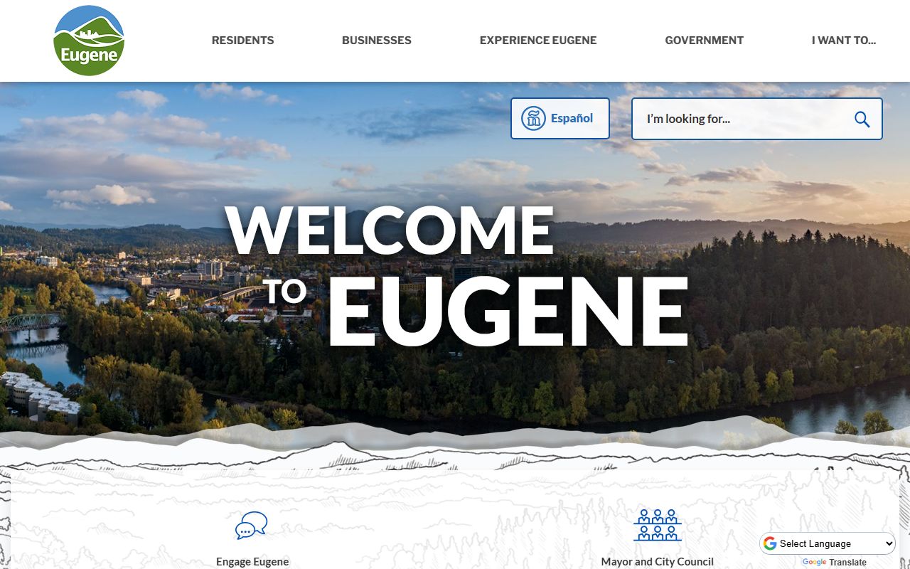 City of Eugene website for Eugene obituary vital records
