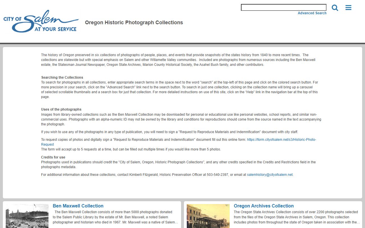 Salem Historic Photos collection for Salem obituary vital records