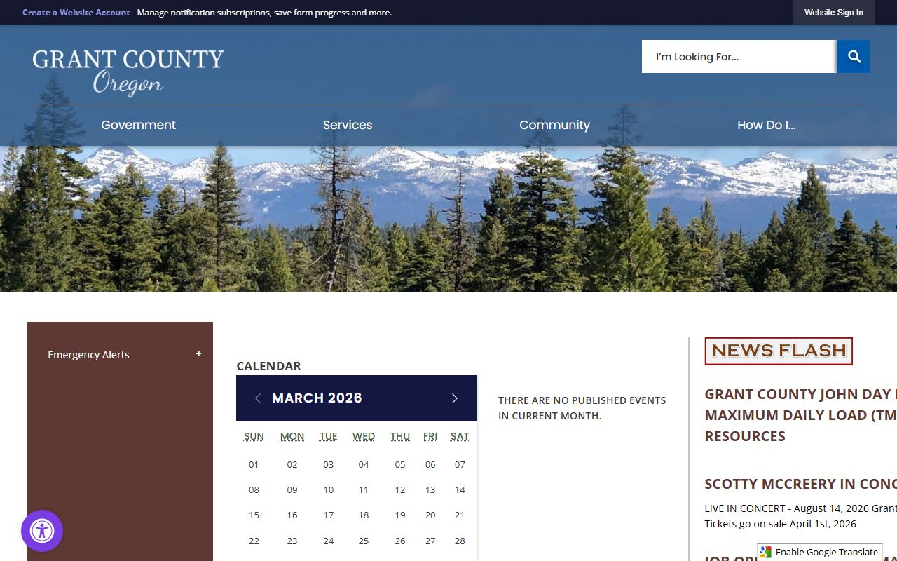 Grant County official website obituary vital records