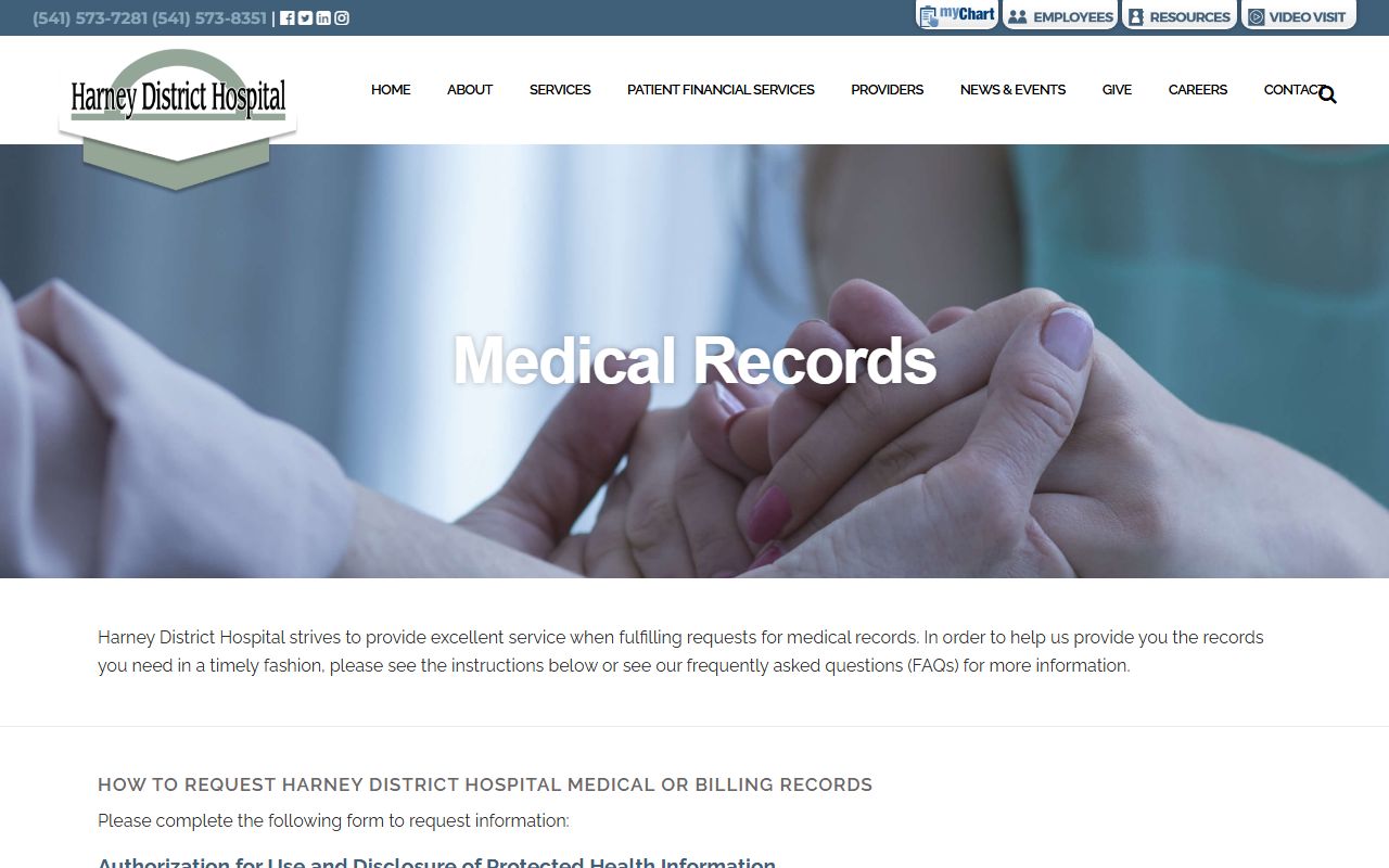 Harney County Health Department website for obituary and vital records