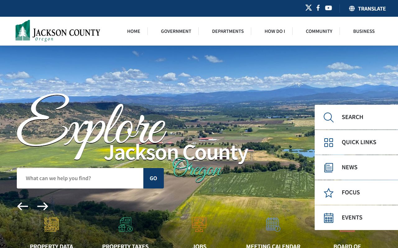Jackson County Vital Statistics website for obituary and death records