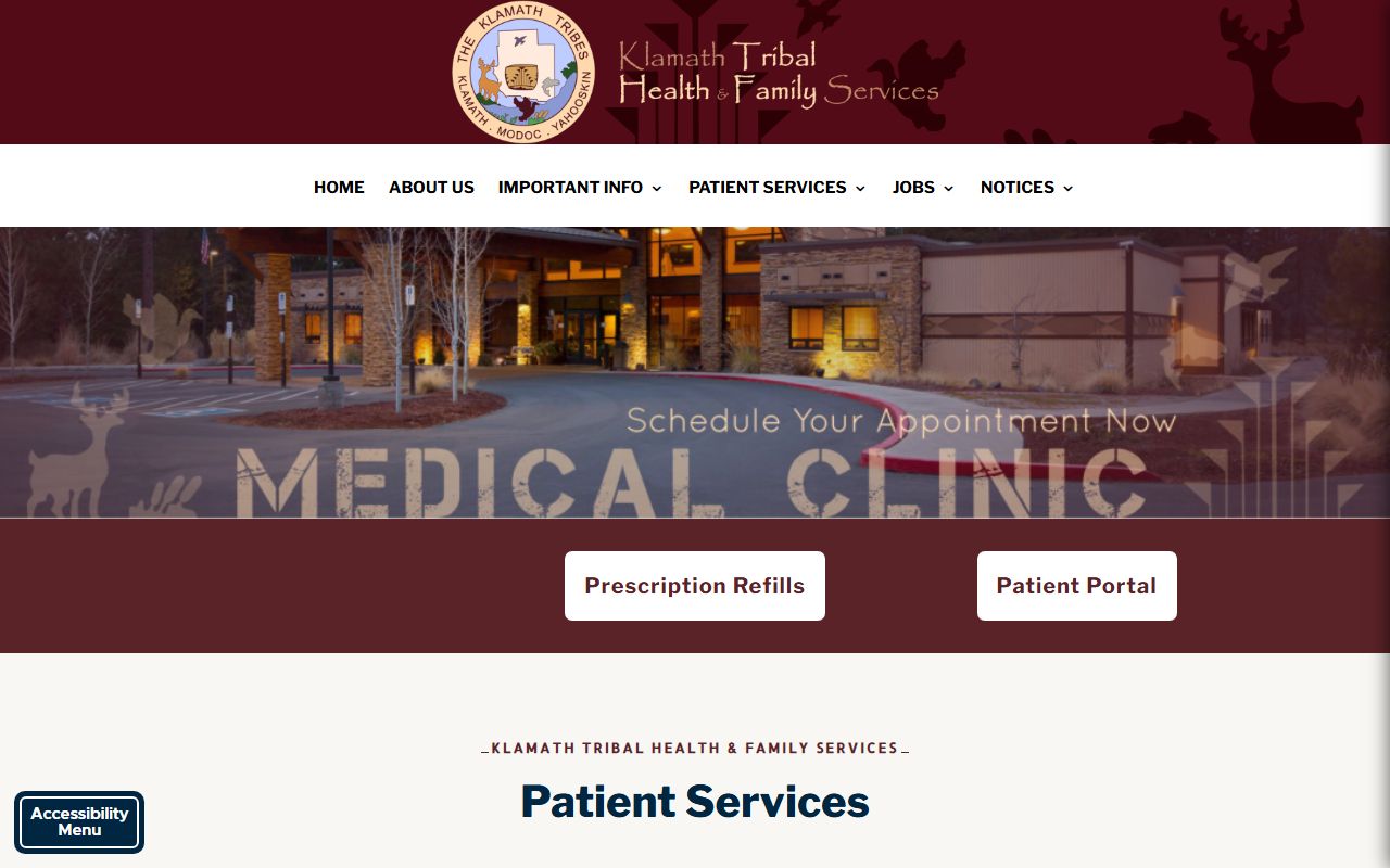 Klamath Tribal Health vital records and obituary services page