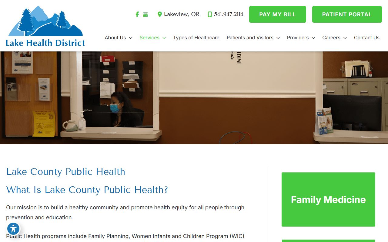 Lake County public health page for obituary and vital records