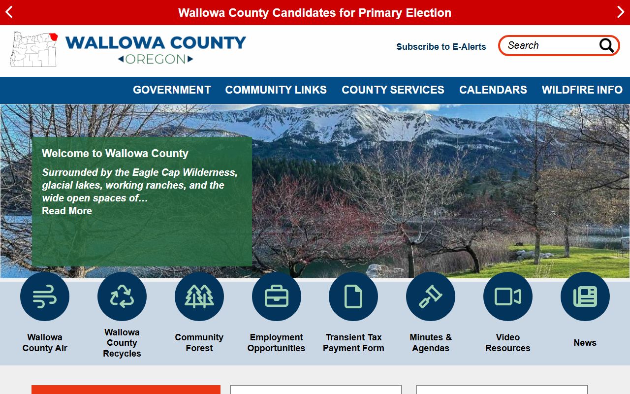 Wallowa County official government website for records and services