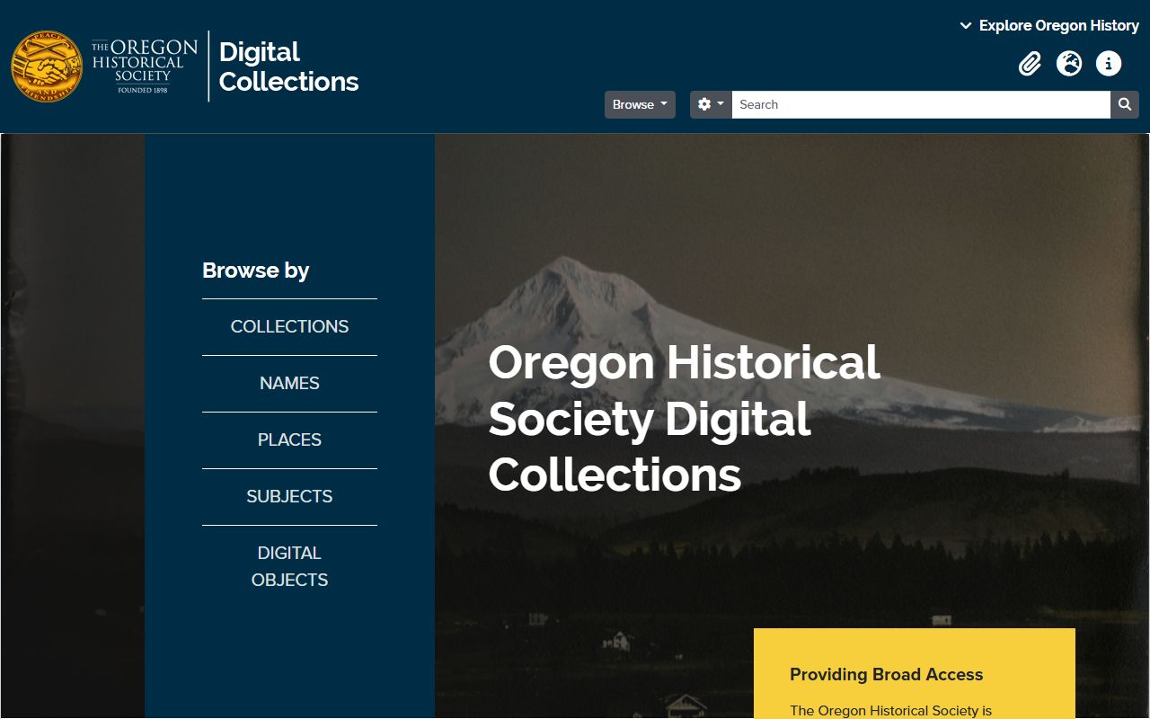 Oregon Historical Society digital collections for obituary research
