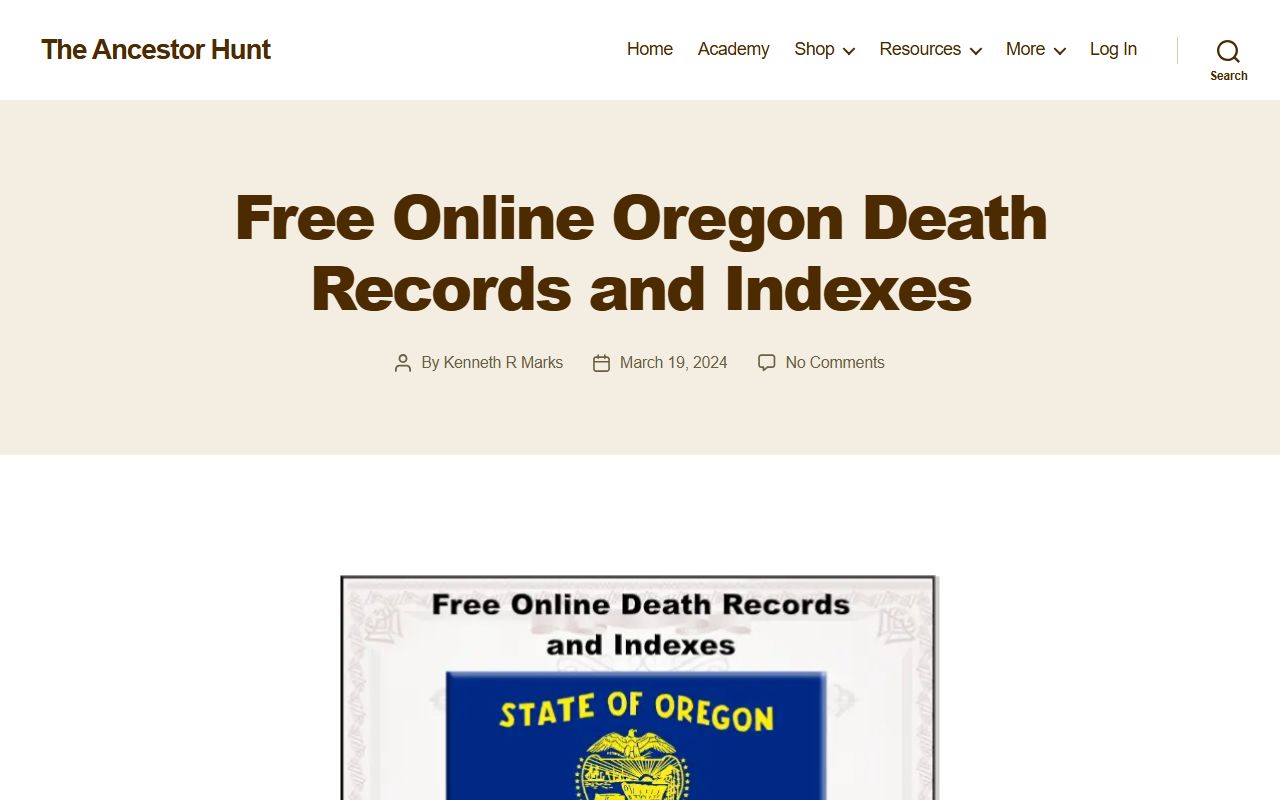 Oregon death records indexes for free online obituary searches
